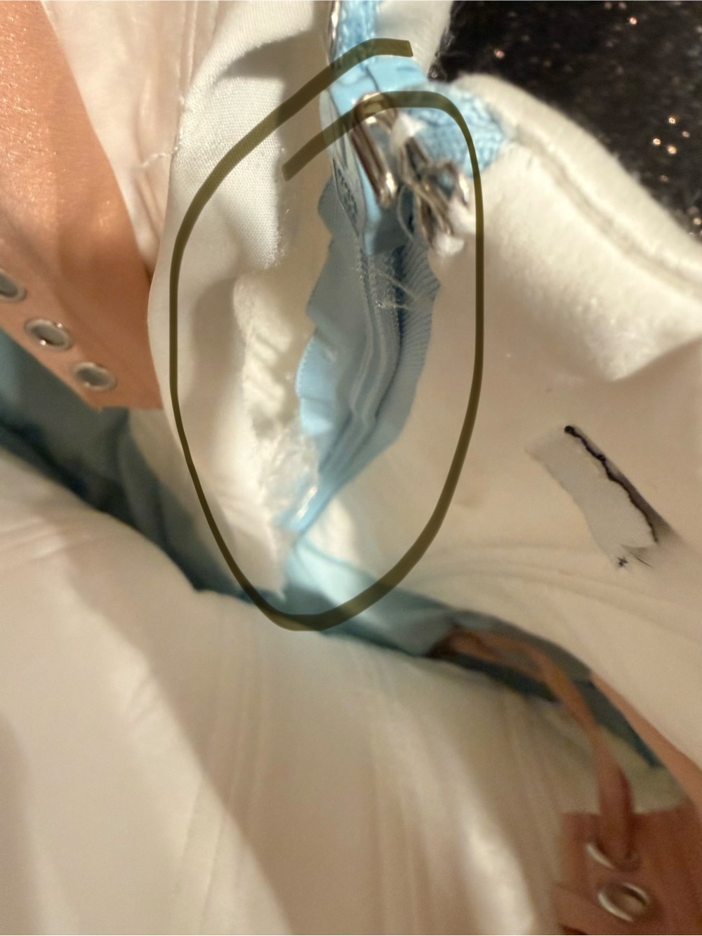 Helsi Grace Sweetheart Strapless Corset Floral Gown blue Size XS Preloved/Flaw - Picture 8 of 11